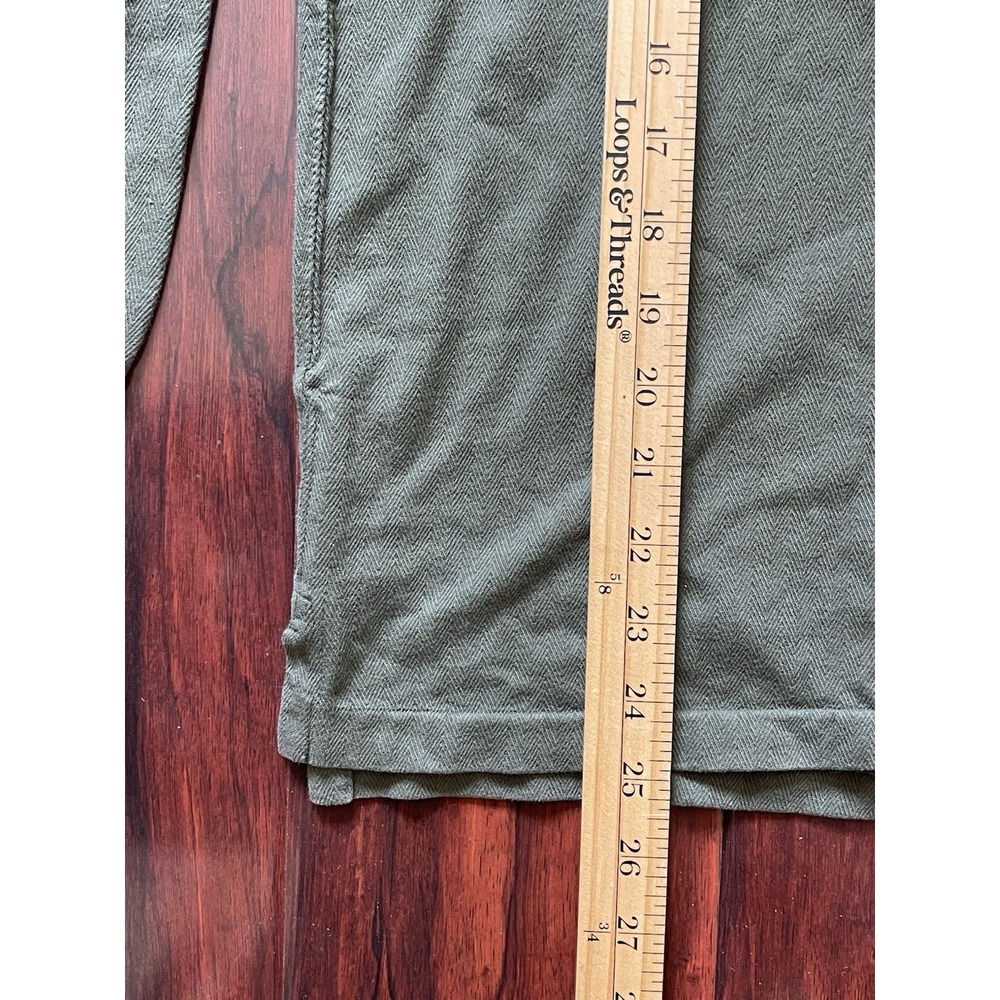 RRL Rugby Polo Long Sleeve Shirt Dark Green Pinstriped Mens Size XS Preowned - Picture 10 of 11